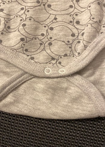 Gri Bebek Kısa Kollu Body - Görsel 2