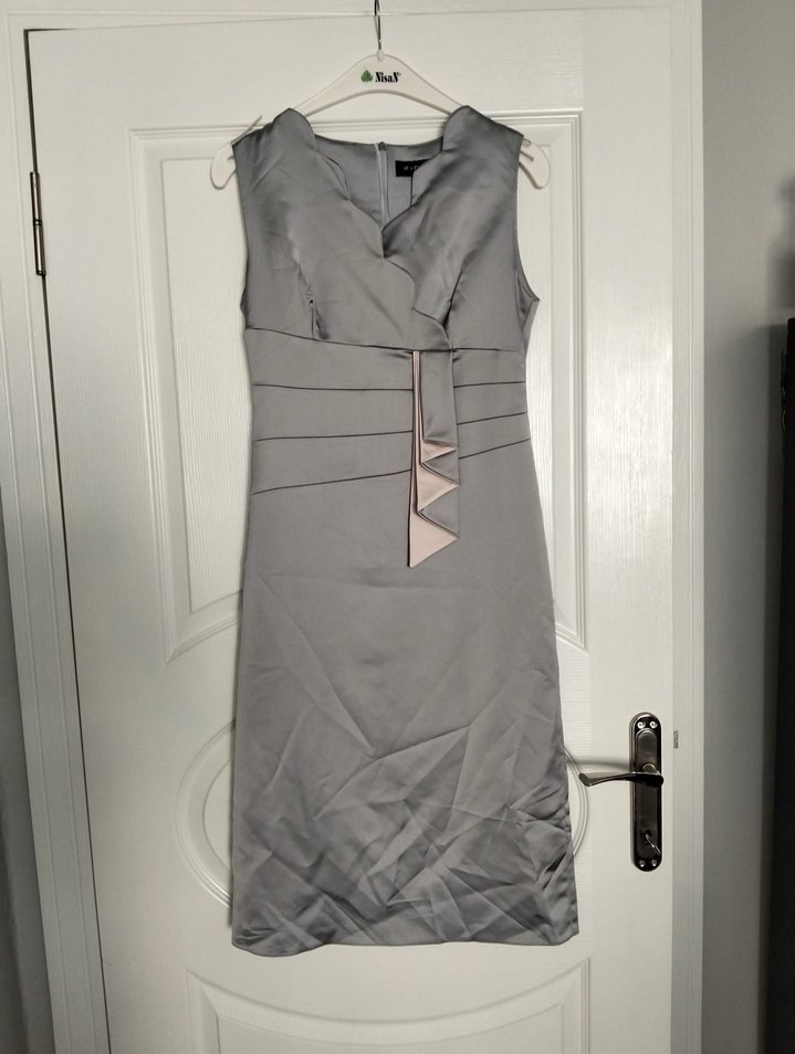 Bej Gri Uzun Kadın Takım Elbise - Görsel 2