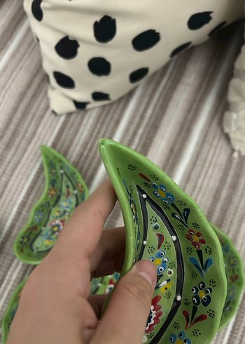 Yeşil, Desenli Geleneksel Tabak - Görsel 4