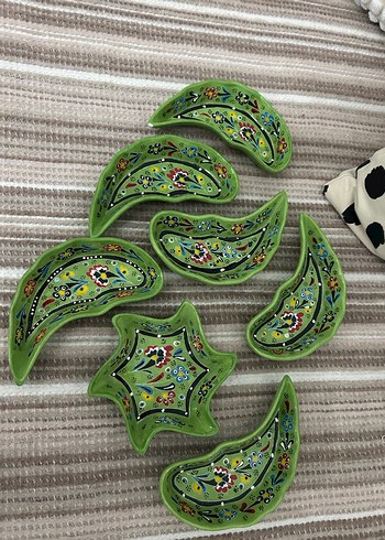 Yeşil, Desenli Geleneksel Tabak - Görsel 2