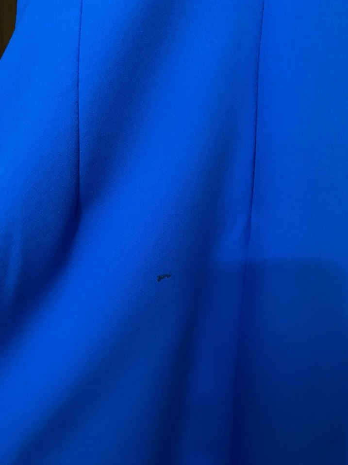 Mavi Kemerli Midi Elbise - Görsel 4