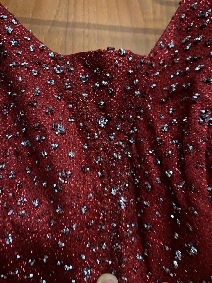 Bordo  Uzun Abiye Elbise - Görsel 3