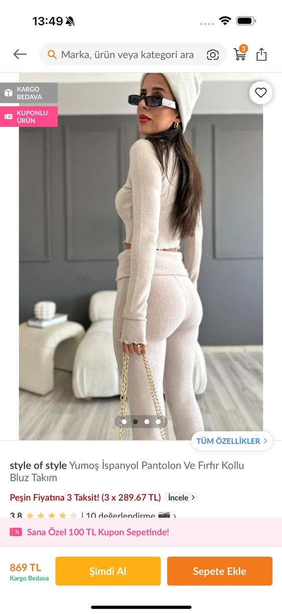 Gri Boğazlı Uzun Kollu takım - Görsel 4