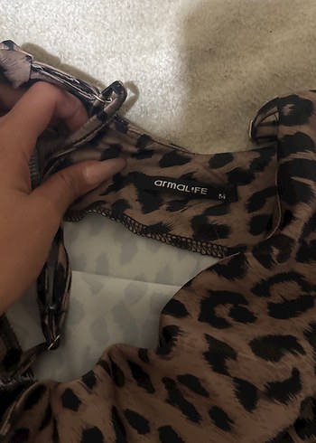 Armalife Kahverengi Leopar Desenli Battaniye