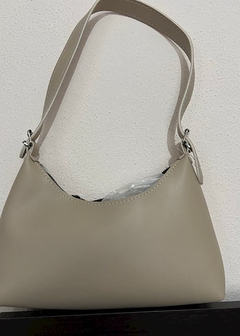 Bej Deri Kadın Omuz Çantası - Görsel 3