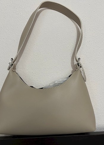 Bej Deri Kadın Omuz Çantası - Görsel 2