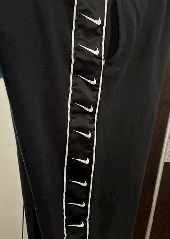 Siyah ünisex Spor Kesim Eşofman Altı - Görsel 4