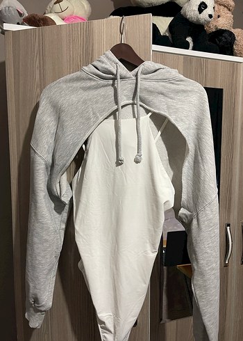l Beden gri Renk Bershka Kadın Bodysuit