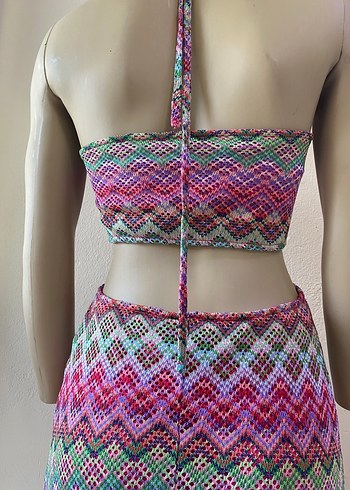 KOTON Renkli Desenli Kemerli Monokini - Görsel 5