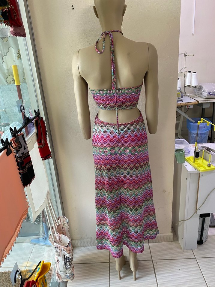 KOTON Renkli Desenli Kemerli Monokini - Görsel 4