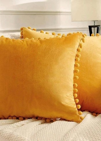 Turuncu Bohem Nakışlı Dekoratif kırlent kılıfı - Görsel 5