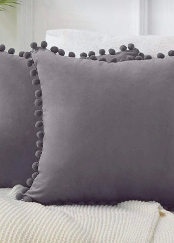 Turuncu Bohem Nakışlı Dekoratif kırlent kılıfı - Görsel 3