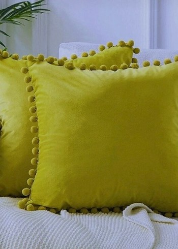 Turuncu Bohem Nakışlı Dekoratif kırlent kılıfı - Görsel 7