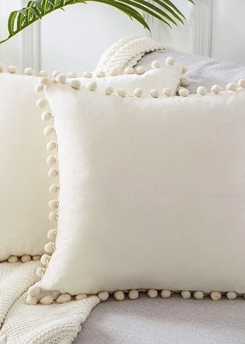 Turuncu Bohem Nakışlı Dekoratif kırlent kılıfı - Görsel 2