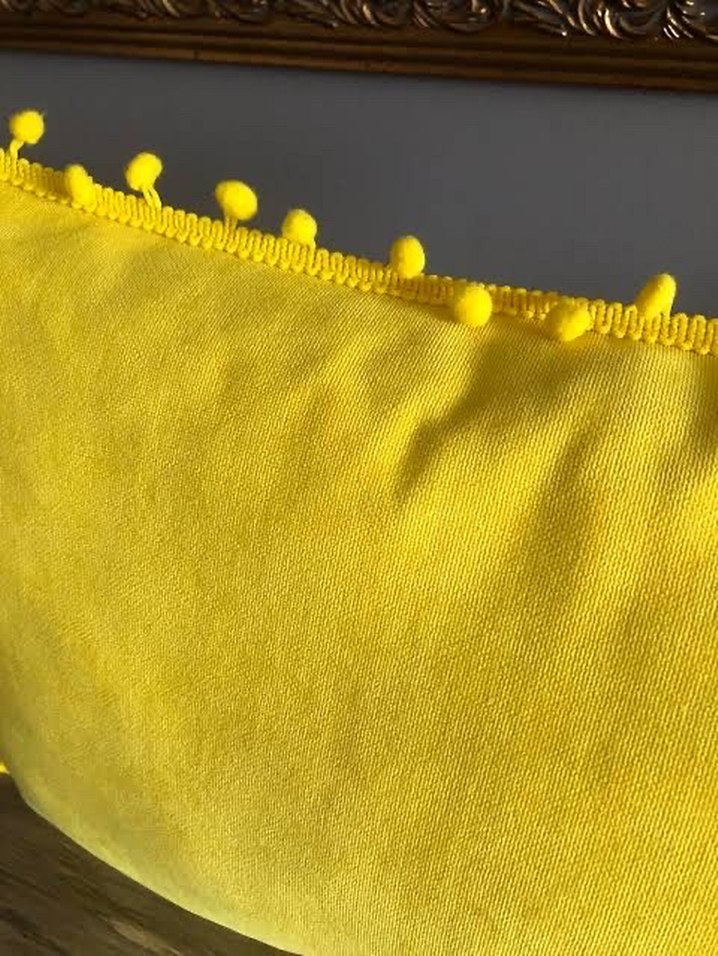 Sarı Bohem Nakışlı Dekoratif kırlent kılıfı - Görsel 3