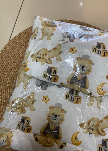 Baskılı Çocuk alt değiştirme minderi Gri Altın - Görsel 2