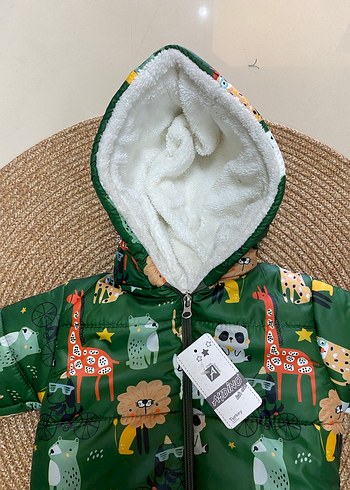 Kapüşonlu Renkli Baskılı Erkek Çocuk Ceketi - Görsel 3