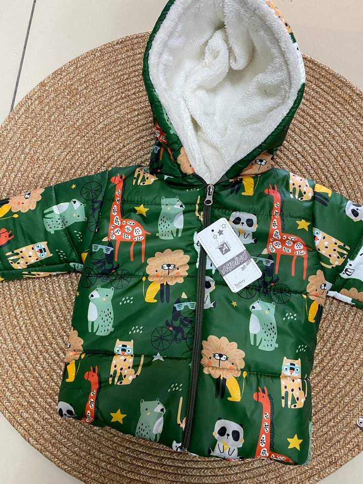 Kapüşonlu Renkli Baskılı Erkek Çocuk Ceketi - Görsel 2