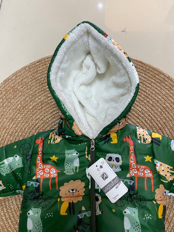 Kapüşonlu Renkli Baskılı Erkek Çocuk Ceketi - Görsel 3