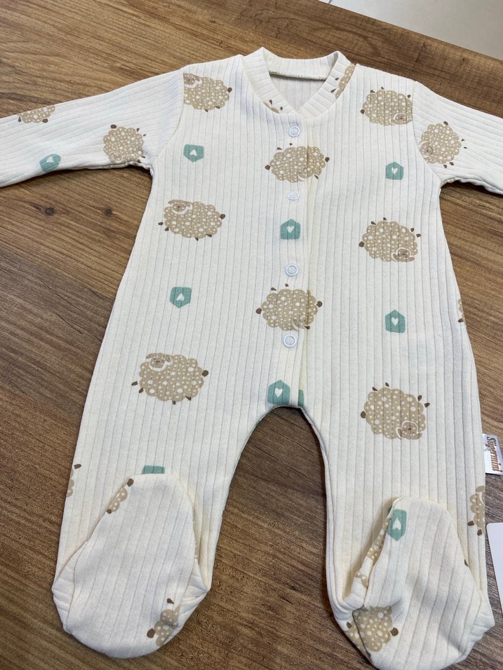 Pastel Desenli Örgü Bebek Tulumu - Görsel 2