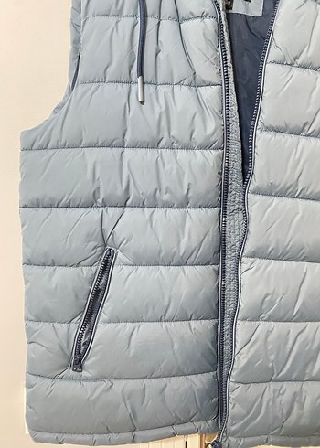 Mavi Kapüşonlu Erkek Şişme Yelek - Görsel 2