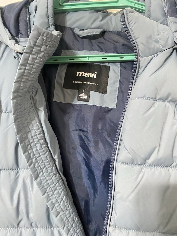 Mavi Kapüşonlu Erkek Şişme Yelek - Görsel 3