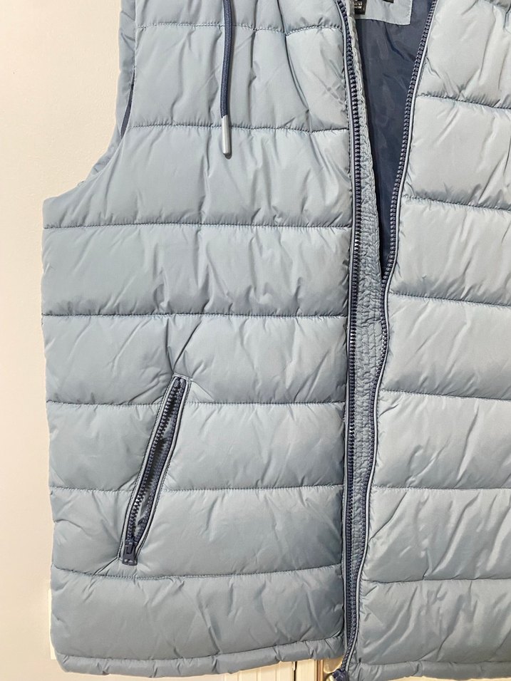 Mavi Kapüşonlu Erkek Şişme Yelek - Görsel 2