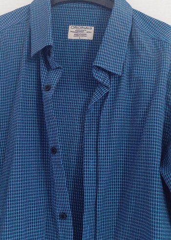 Erkek Lacivert Denim Gömlek - Görsel 2