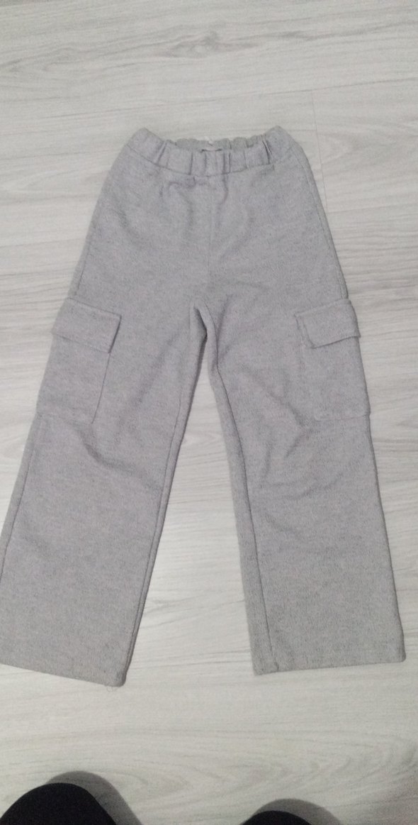 Gri rahat kesim eşofman pantolon - Görsel 2