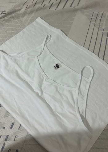 Beyaz Kolsuz Basic Kadın Atlet - Görsel 3