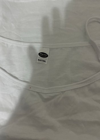 Beyaz Kolsuz Basic Kadın Atlet - Görsel 2