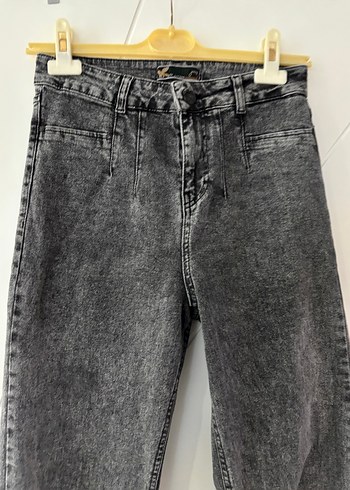 29 Beden Gri geniş paça Kadın Denim Jean