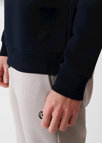 Avva Siyah Erkek Bisiklet Yaka Sweatshirt - Görsel 2