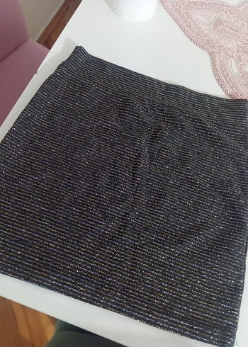 Kadın simli mini etek - Görsel 3