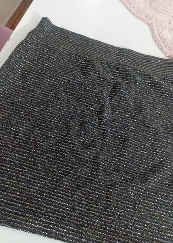 Kadın simli mini etek - Görsel 2