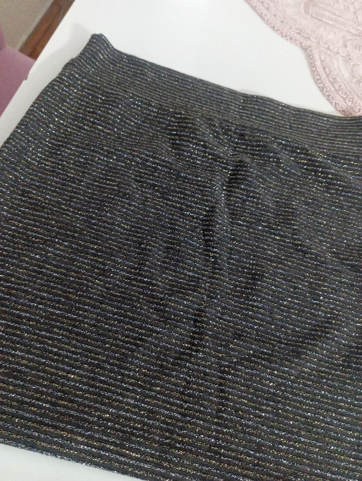 Kadın simli mini etek - Görsel 2