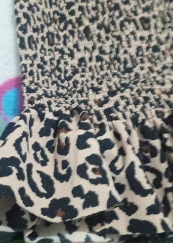 Kadın leopar elbise mini dar - Görsel 3