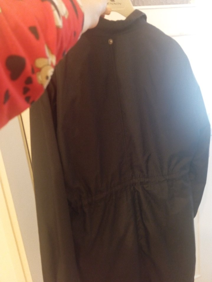 Siyah Düğmeli Uzun Kadın Ceket - Görsel 5