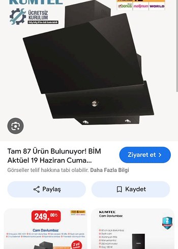 Kumtel Dp6-S Siyah Piramit Davlumbaz - Görsel 4