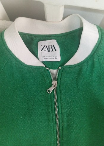 arkası baskılı zara marka yeşil ceket - Görsel 2