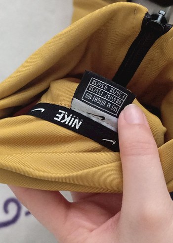 Sarı Kadın Nike Fermuarlı Spor Ceket - Görsel 4