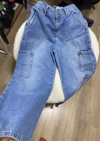 Düğmeli kız çocuk Kot Pantolon