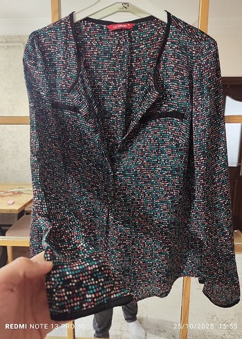 Çok Renkli Uzun Kollu Kadın Gömlek - Görsel 2