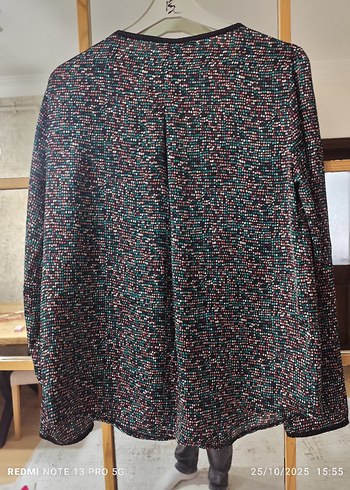 Çok Renkli Uzun Kollu Kadın Gömlek - Görsel 4