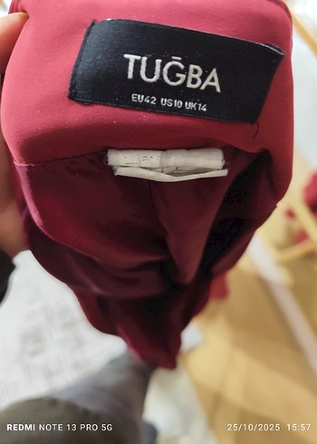 Bordo Uzun Drapeli Kadın Etek - Görsel 4