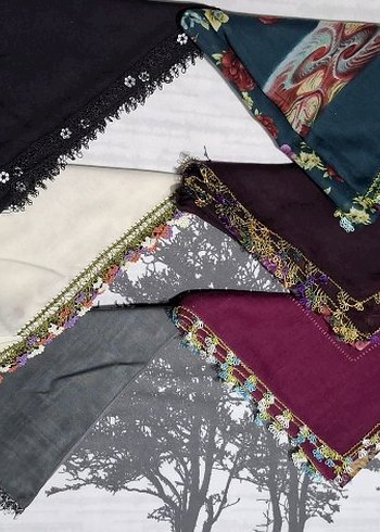 Diğer Dantel Detaylı Bohem Çok Renkli Kadın Fular