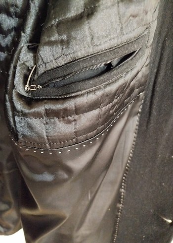 Düğmeli Siyah Midi Erkek kaban - Görsel 2