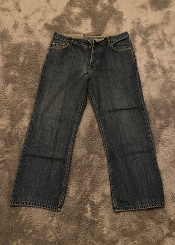 Unisex Gri normal boy Boy Bol Kesim Kot Pantolon
