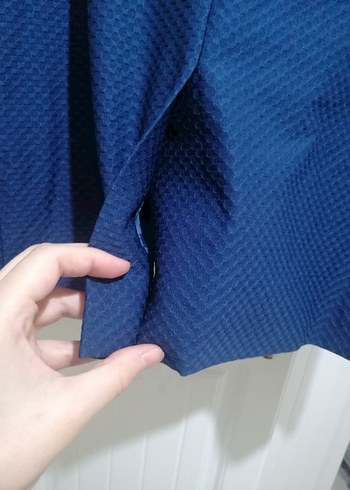 Düğmeli Lacivert Erkek Ofis Takım Elbise Ceketi - Görsel 8