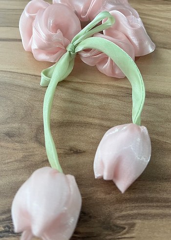 Zara Pembe İpek Görünümlü Fiyonklu Saç Tokası